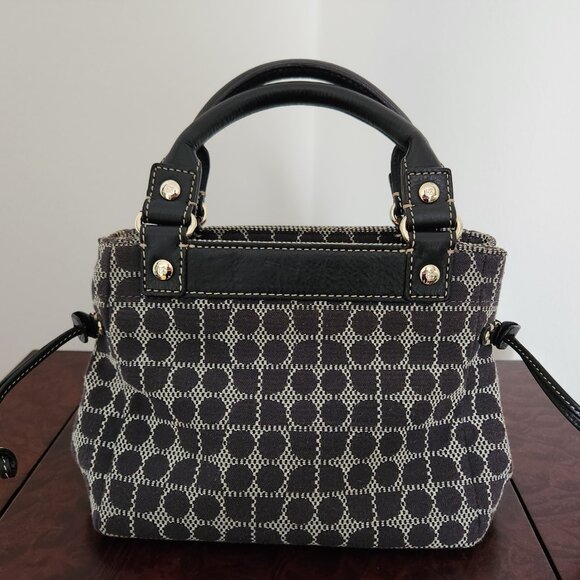 KATE SPADE NEW YORK DOT NOEL SMALL  LEATHER AND FABRIC HAND BAG. - Picture 4 of 8